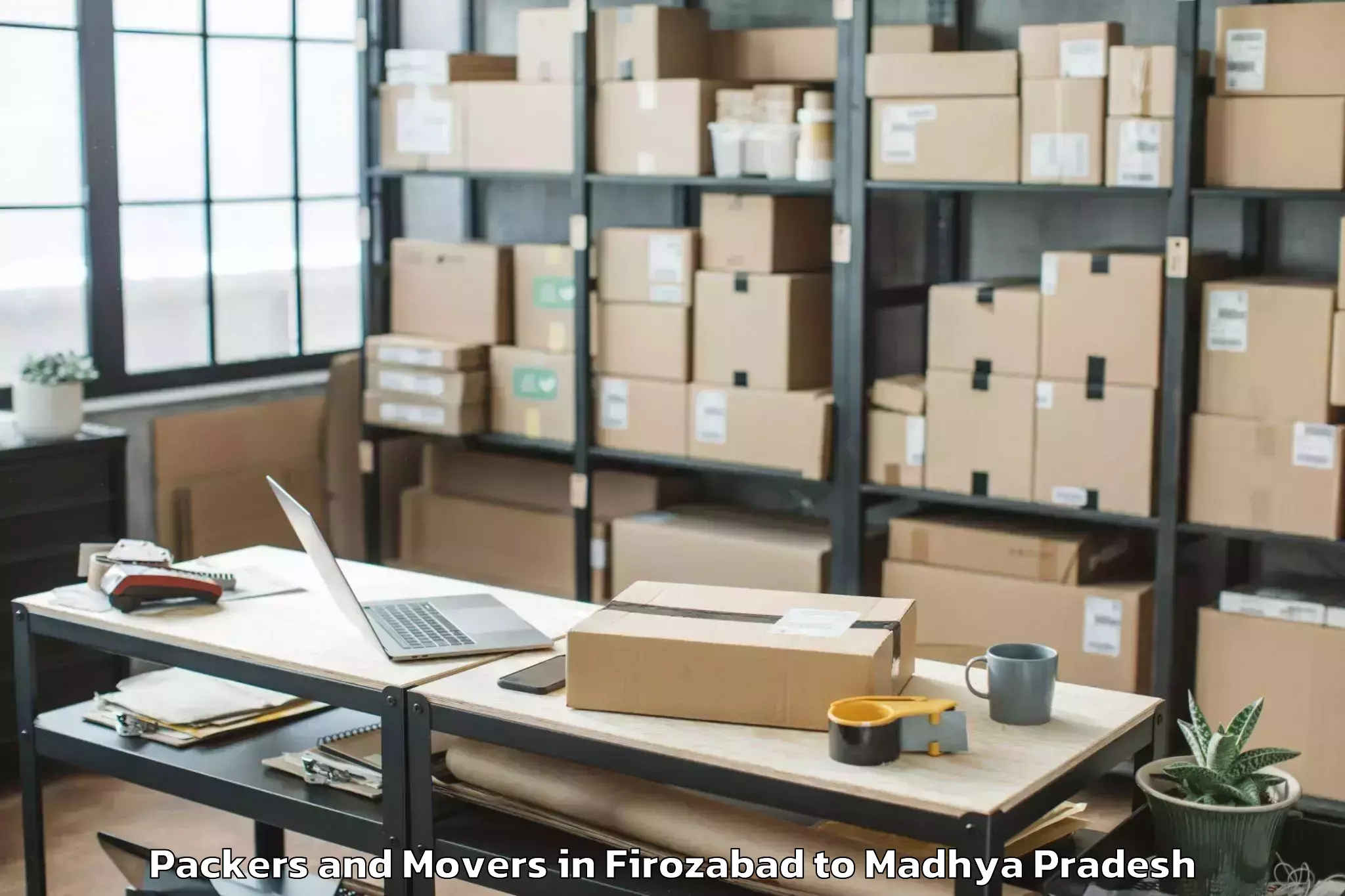 Reliable Firozabad to Nasrullahganj Packers And Movers